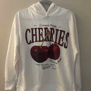 White graphic hoodie